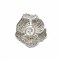 Silver Rhinestone Rose Brooch Pin For Weddings Bridal Crafts 2 Inch